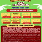 Pengisian BPD Desa Kambangan Periode 2026-2034 Segera Dibuka!